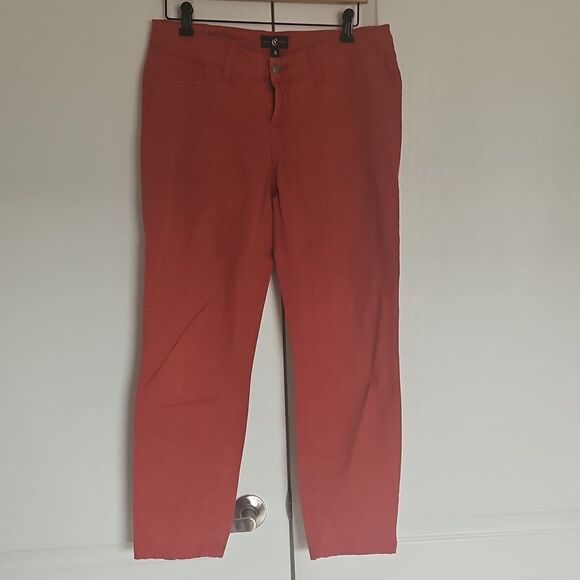 Women's Red High-Waist Pants - Picture 12 of 16